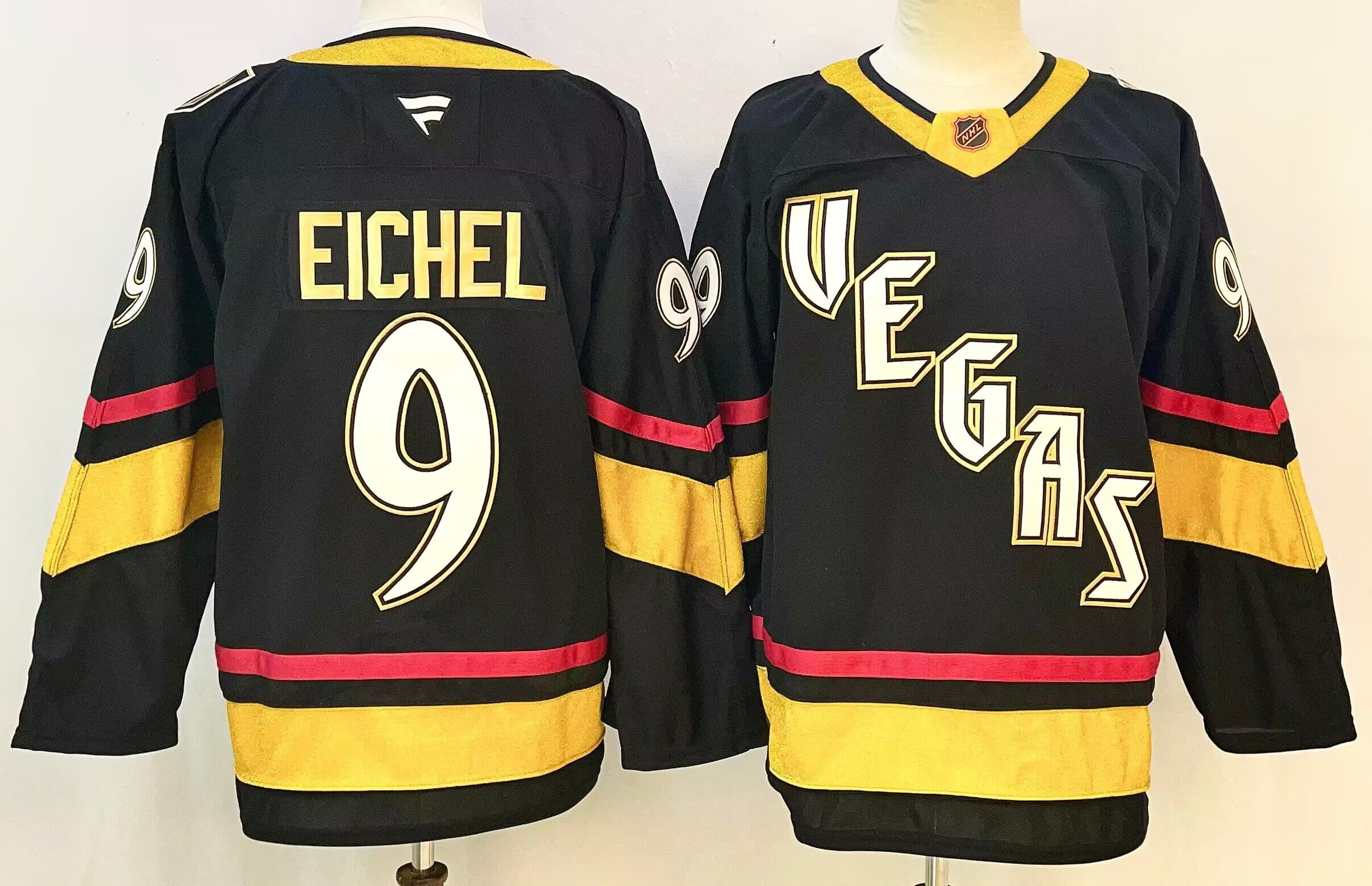 Men Vegas Golden Knights #9 Eichel Black 2026 Adidias NHL Jersey style 001->more nhl jerseys->NHL Jersey